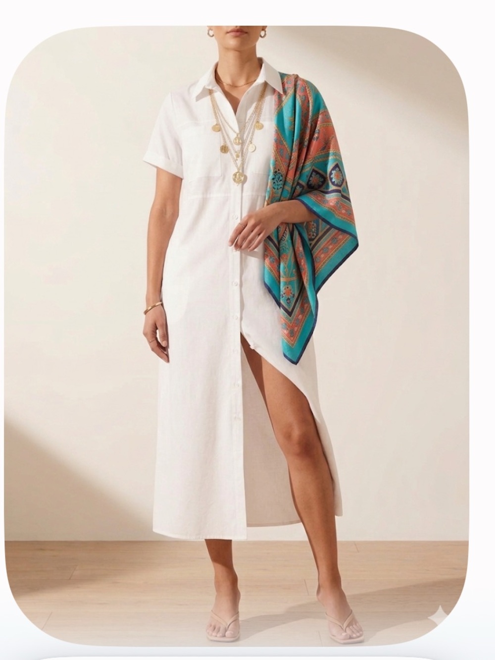White Button Down -Front Shirt Waist Dress Plus SZ 2X